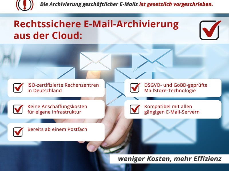 Foto Rechtssichere E-Mail-Archivierung aus der Cloud
